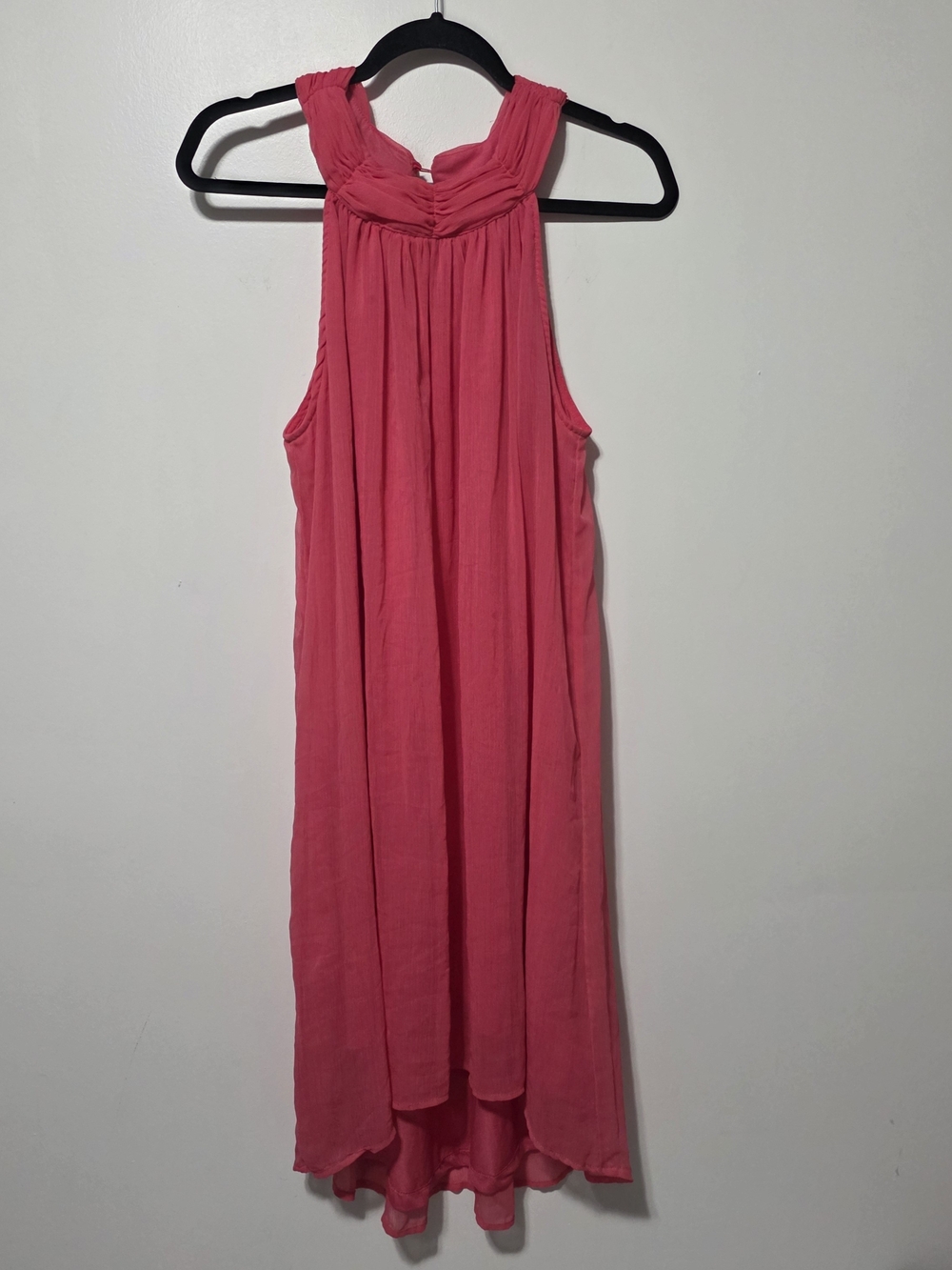 H&M Coral Pink Halter High-Low Maxi Dress